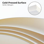 Funto Watercolor Paper Pads, 9x12, 140lb/300gsm, 30 Sheets Each, Cold Pressed, Acid-Free Heavyweight Art Paper for Painting, Drawing