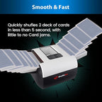 S1 Automatic Card Shuffler with 2000mAh Rechargeable Built-in Battery, 2 Deck Ultra Quiet Shuffling Machine