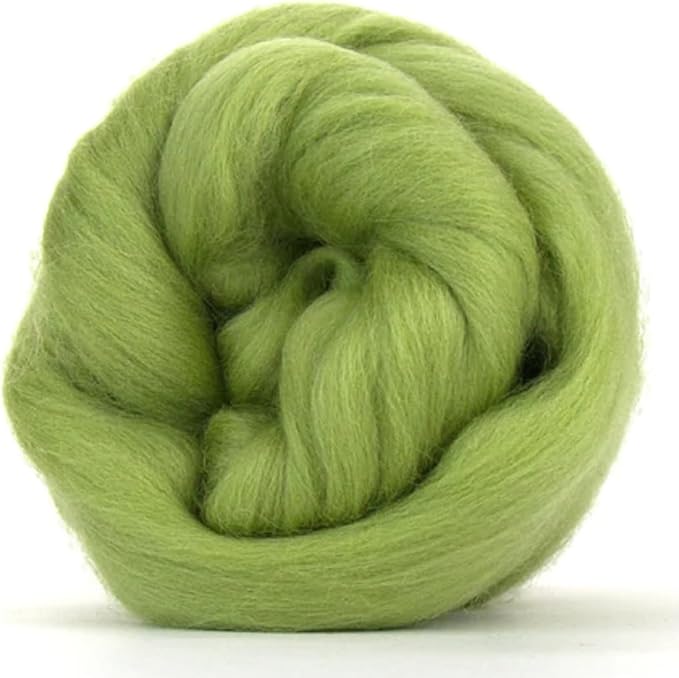 Revolution Fibers Merino Wool Roving | Premium Combed Wool Top | 22 Micron, Perfect for Felting Projects, Spinning, Wall Hangings and Tapestry (Sage Green)