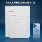 Canvas Panels 12x16 Inch 12-Pack, 10 oz Primed 100% Cotton Canvases for Painting, White Blank Flat Canvas Board for Oil Acrylics Watercolor Tempera Paints