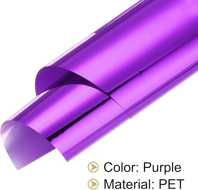 MECCANIXITY 50 Sheets Heat Reactive Foil, 20x29cm Purple Foil Transfer Sheets Toner Reactive Foil Transfer Foil Sheets Hot Foil Stamping Paper for Crafts DIY Cardmaking Album Decoration