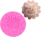 Lace Flower Silicone Mold for Candle, Soap, Fondant, Cake Decorating, Chocolate, Candy,Ploymer Clay