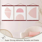 Artmag Magnetic Poster Hanger Frame, 9x24 9x12 9x11 Light Wood Wooden Magnet Canvas Artwork Print Poster Hangers Frames Hanging Kit (Mahogany, 9")