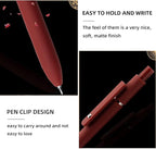 Gel Pens, 5 Pcs 0.5mm Fine Point Smooth Writing Pens Cute Pens, High-End Series Black Ink Pens for Journaling Note Taking, School Office Supplies for Women Men (5 Pcs Vintage)