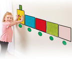Sensory Wall Panel for Kids, Sensory Toys for Wall ＆ Floor, Sensory Mats for Autistic Children and Toddlers, Wall Busy Board Sensory Room Must Haves (Train)