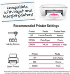 NuFun Activities Inkjet Printable Iron-On Heat Tshirt Transfer Paper 11x17 (12, Dark Fabrics)