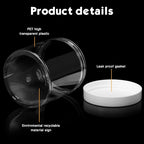 SATINIOR 12 Pack 16 oz Plastic Container Jars with Lids Round Clear Travel Cosmetic Container Slime Jars for Toiletries, Lotion, Cream, Ointments, Makeup, Rhinestone, Samples, Kitchen Storage(White)