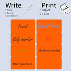 STARLIBOO 2" x 4" Colored Labels Stickers Fluorescent Bright Moving Labels for Laser/Inkjet Printer, Permanent Adhesive