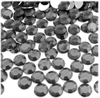 The Crafts Outlet 144pc Flatback Acrylic Rhinestones Round 10mm - Jet Black