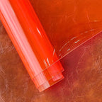 HYANG Tomato Transparent PVC Super Clear Holographic Vinyl Faux Leather Sheets 1 Roll 12" x 47" (30cm x 120cm) for DIY Bows Earrings Bags DIY Crafts Making