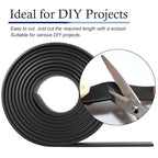 Neoprene Rubber Strips Self Adhesive Solid Rubber Sheets, Rolls & Strips for DIY Gaskets Crafts Pads Seals Warehouse Flooring Neoprene Sheet with Adhesive Backing (1" Wide x 1/5" Thick x 10' Long)