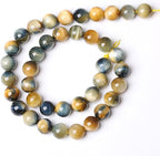 72Pcs 10mm AAAAA Tiger Eye Beads for Jewelry Making - Natural Stone Semi Precious Round Smooth Gemstones - Loose Spacer Beads - 32" 2 Strands