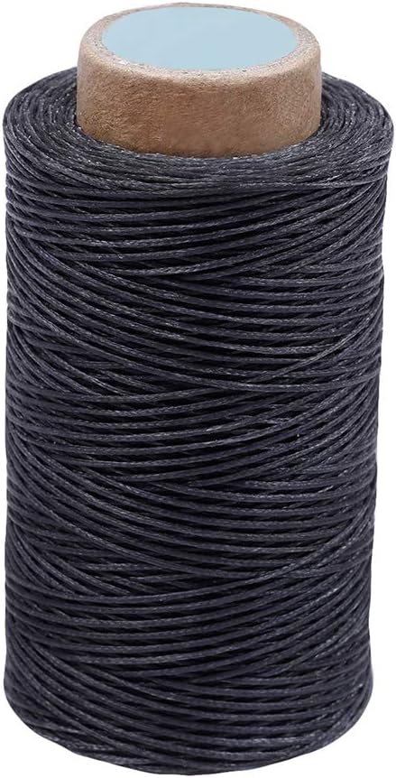 284 Yards 210D Heavy Duty Waxed Thread for Leather Sewing, Upholstery, Bookbinding, Shoe Repairing, and Leather Projects - 0.8mm Flat