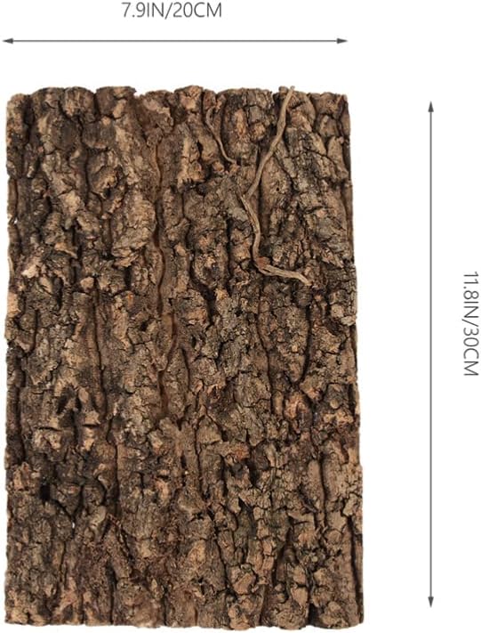 Totority Cork Bark 3Pcs Plants Decor Cork Terrarium Background, Cork Tile Background Decorative Tree Bark Adornment Reptile Climbing Plaything for Gecko Lizard Tortoise Frog Bearded Dragon Tank Access