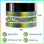 Matio Chameleon Mica Powder, 1.06oz/ 30g Forest Magic Chrome Powder, Pearlescent Effect Color Shift Pigment for Resin Craft, Soap Candle Dye, Nail Art, Makeup, Bath Bomb, Paint, Slime Pigment
