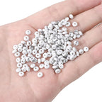 Natural White Howlite Disk Stone Beads 4x2mm 160pcs Rondelle Loose Semi Gemstone Beads for Jewelry Making Design