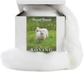 Desert Breeze Distributing – 100% Natural Merino Wool Roving, Wool for Spinning, Tapestry Yarn, Needle Felting, Wet Felting, Big Yarn Roving, 19 Micron, 70mm Staple Length, 8 OZ Size, Color Snow White
