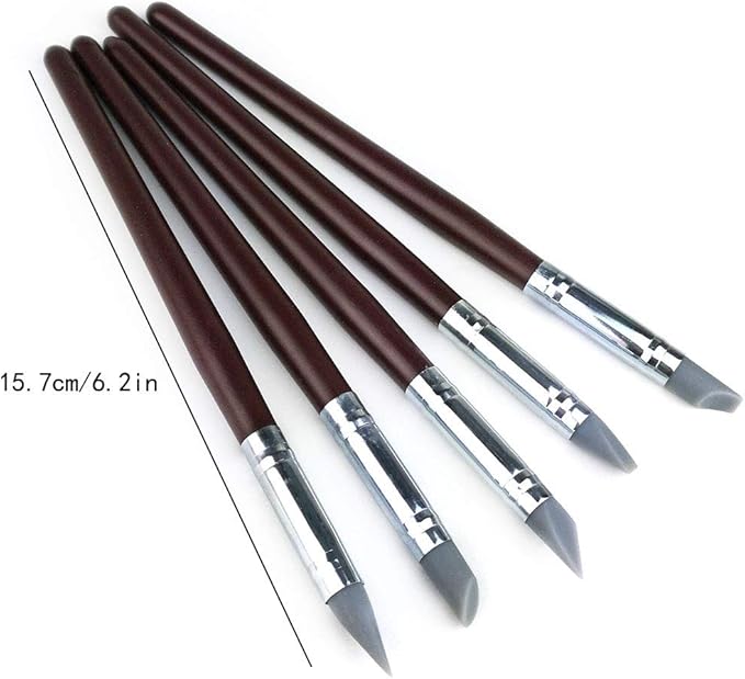 20pc Silicone Clay Sculpting Tools - Shaping, Modeling, Carving Set for Pottery, Sculpture