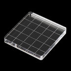 PATIKIL 2"x2" Acrylic Stamp Block, 6Pcs Clear Stamping Block with Grid Lines Decorative Mounting Blocks Square for Scrapbooking DIY Crafts Card Making