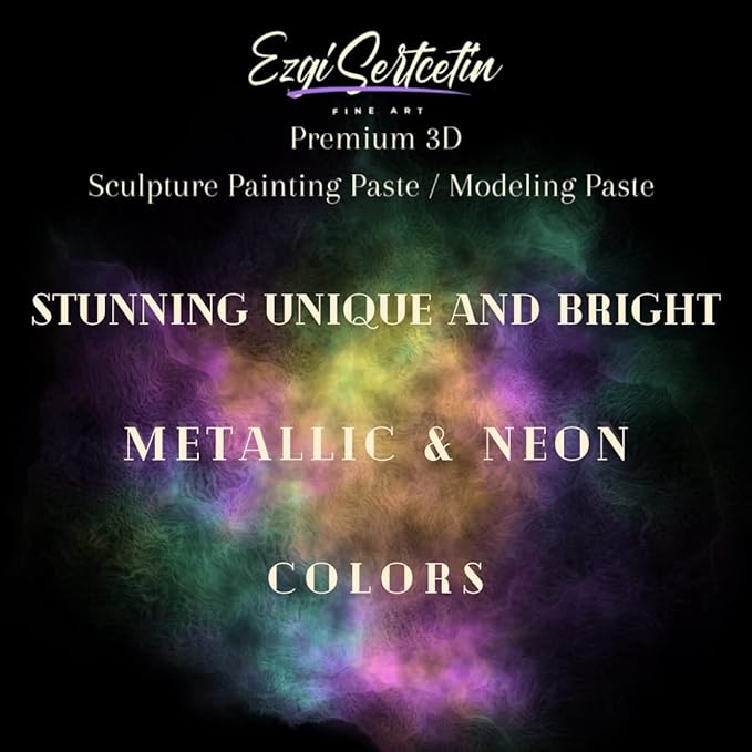 3D Sculpture Painting Paste|Texture Paste|Decorative Plaster|Ready to Use|Unique Colors|Ideal for Artwork|Stencil|Flowers|Texture|Art Relief| 6 oz (Metallic Pink)