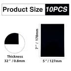 10Pcs Black Anodized Aluminum Sheet 5" x 7" x 1/32" (0.8mm) Corrosion-Resistant Metal Plates for Laser Engraving, DIY Crafting, Sign Making, Home Decor