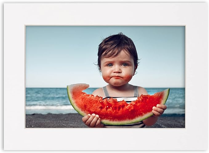 5.5x8.5 Mat for 8.5x11 Frame - Precut Mat Board Acid-Free White 5.5x8.5 Photo Matte For a 8.5x11 Picture Frame, Premium Matboard for Family Photos, Show Kits, Art, Picture Framing, Pack of 25 Mats