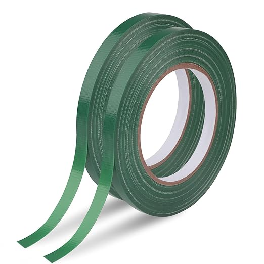 Prudiut 2 Roll Green Floral Tape Waterproof Florist Tape, 1/4In Wide Flower Wrap Tape Floral Tape for Fresh Flower Bouquet Wrap Flower Arrangements Crafts (100Ft/33Yd)