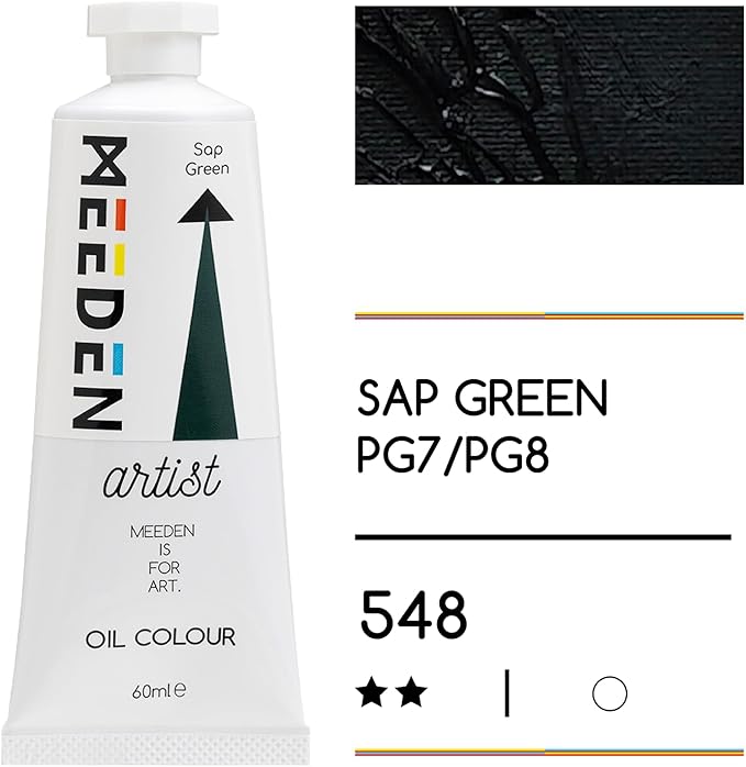 MEEDEN Artist Grade Oil Paint: Sap Green - 60ml/2oz Tube - Professional Art Paints for Canvas Painting