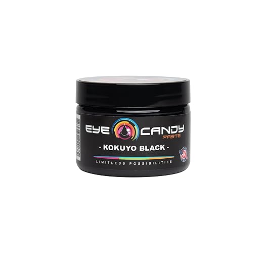 Eye Candy Black Resin Pigment Paste Kokuyo Black (2 oz Paste) | Highly Pigmented, Ultra-Fine, Versatile for Multiple Epoxy Resin Applications, and Customizable Colors