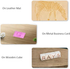 Longer 77pcs Laser Engraving Material Kit DIY Material Package for Custom Business Card Metal Plywood Pet ID Keychain