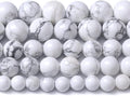 45pcs 8mm AAA Natural Stone Beads White Howlite Turquoises Round Loose Beads for Jewelry Making DIY Bracelet (White Howlite Turquoises, 8mm)