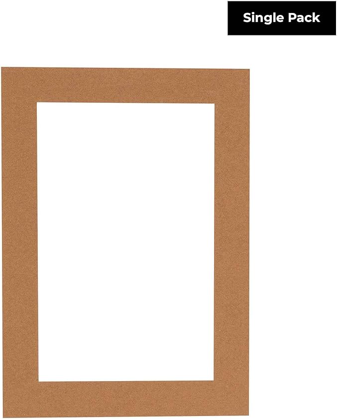 8x10 Mat for 6x8 Photo - Precut Aged Oak Brown Picture Matboard for Frames Measuring 8 x 10 Inches - Bevel Cut Matte to Display Art Measuring 6 x 8 Inches - Acid Free ONE MAT