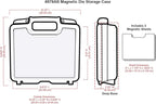 ArtBin 6978AB Magnetic Die Storage Case with 3 Magnetic Die Sheets, Portable Paper Craft & Die Organizer with Handle, Translucent