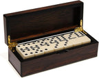 Double 6 Dominoes Gift Set 28 Tiles with Spinner in Wooden Box