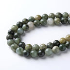 90pcs 4mm Natural Green Hair Quartz Stone Beads for Jewelry Making DIY Bracelet Necklace Accessories 15" Energy Healing Power Round Stone Beads(4mm, Green Hair Quartz)
