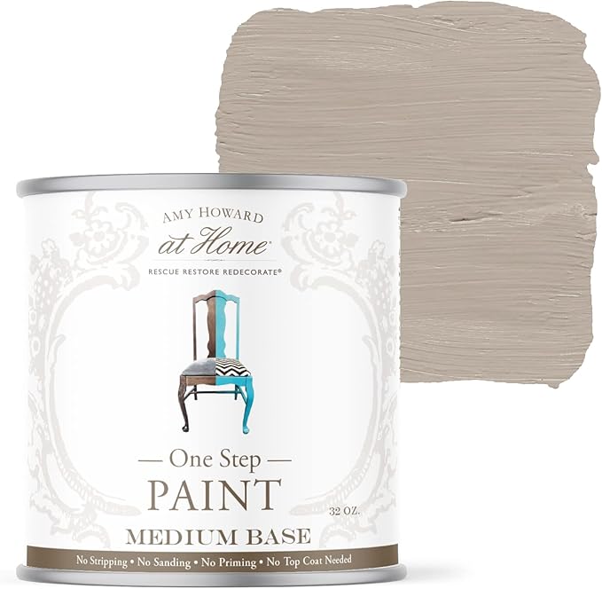 AMY HOWARD AT HOME Chalk-Based One Step Paint for Furniture, Cabinetry, Decor, Finish, and More | No Stripping, Sanding, or Priming | Medium Base | 32 Ounce | Java