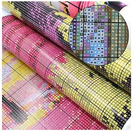 Stitchmelody 14CT Counted Cross Stitch Kits,DMC Unprinted Pattern Embroidery Set Needlework-Cactus 13.4''×13.8''