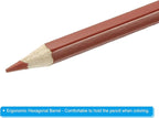 PATIKIL Watercolor Pencil, 6Pcs Water Soluble Pencils for Blending, Coloring, Sketch Drawing, Painting, Bright Brown