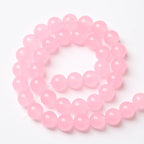 10mm 36pcs Natural Light Pink Chalcedony Stone Beads for Jewelry Making Energy Healing Power Stone DIY Bracelet Necklace Accessories 15" (10mm, Light Pink Chalcedony)