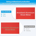 PATIKIL 6x10 Inch Anodized Aluminum Sheet Metal, 5Pcs Laser Plates Engraving Blanks 0.5MM Thin Rectangle for Crafting DIY House Laser Engraving, Red