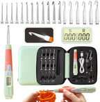 Yarniss Counting Crochet Hooks Set, 18 Size Light Up Crochet Hooks for Stitch & Row Counter 2.0mm-14.0mm