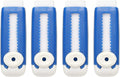 PATIKIL 4 Pack Erasers, Sliding Retractable Eraser Push Pull Cute Pencil Erasers Soft Large Easy to Clean with Plastic Sleeve for Sketching Drawing Artists Teacher Pencils, Blue White