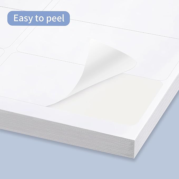 2" x 4" Address Labels Sticker Paper for Laser/Ink Jet Printer mailing Labels 8.5"×11" White
