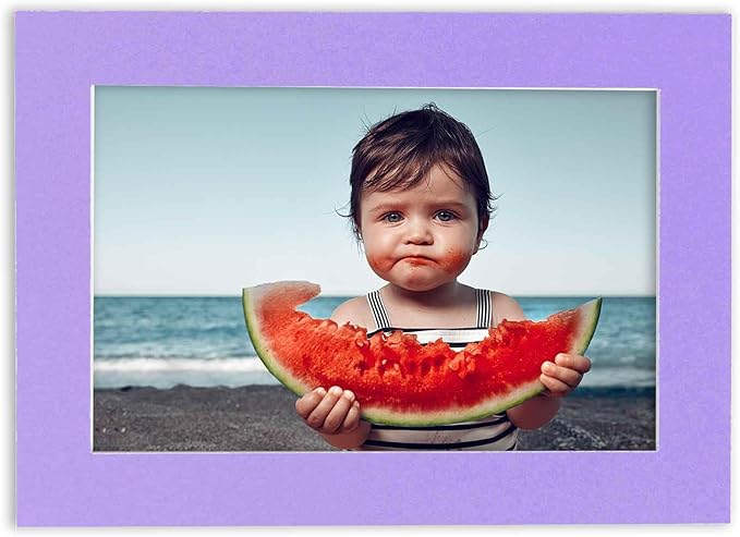 6x8 Mat for 8x10 Frame - Precut Mat Board Acid-Free Show Kit with Backing Board, and Clear Bags Light Purple 6x8 Photo Matte Made to Fit a 8x10 Picture Frame Matboard for Framing, Pack of 25 Mats