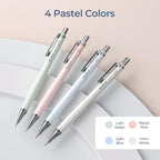 Nicpro Cute Mechanical Pencil Set, 4PCS 0.5 & 0.7 mm Pastel Drafting Pencils with 4 Tube HB Lead Refills, 4B Erasers, Rotary Retractable Eraser, Eraser Refill for Writing Sketching School Supplies