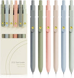 Gel Pens, 6 Pcs 0.5mm Fine Point Smooth Writing Pens Cute Pens, High-End Series Black Ink Pens for Journaling Note Taking, School Office Supplies for Women Men (6 Pcs Gold Morandi)