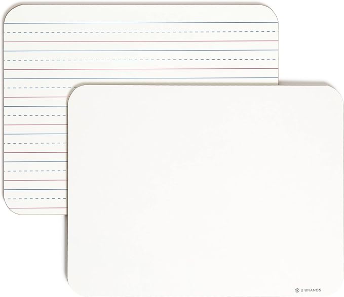 U Brands Dry Erase Lap Board, Double Sided, 9" x 12" Inches, Dry Erase Marker Included, Small White Board, 1 Count