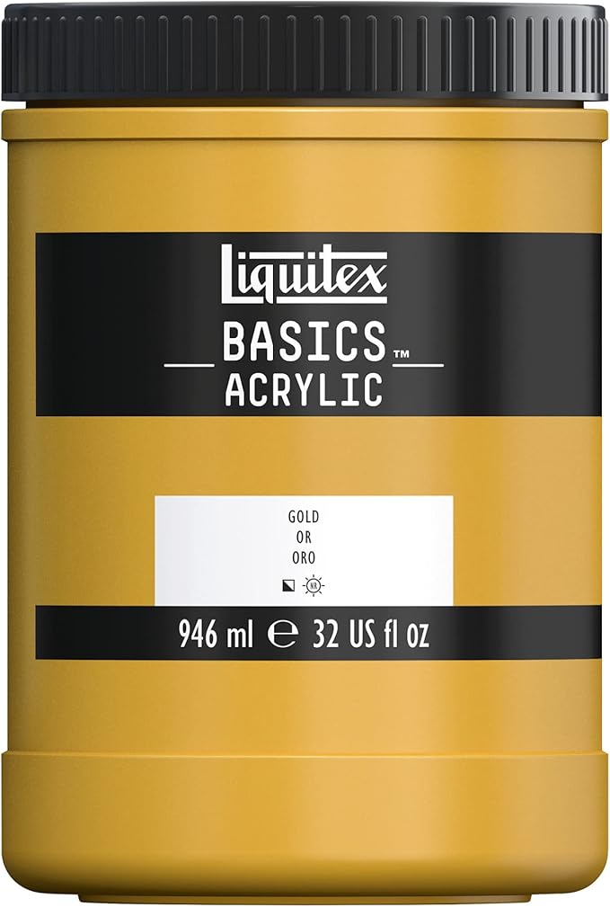 Liquitex BASICS Acrylic Paint, 946ml (32-oz) Jar, Gold