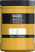 Liquitex BASICS Acrylic Paint, 946ml (32-oz) Jar, Gold