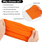 VINYL FROG Heat Transfer Vinyl Roll HTV Vinyl - 12" x5ft Orange Iron on Vinyl for T-Shirts, Heat Press Vinyl for Halloween DIY Craft Designs (Orange)